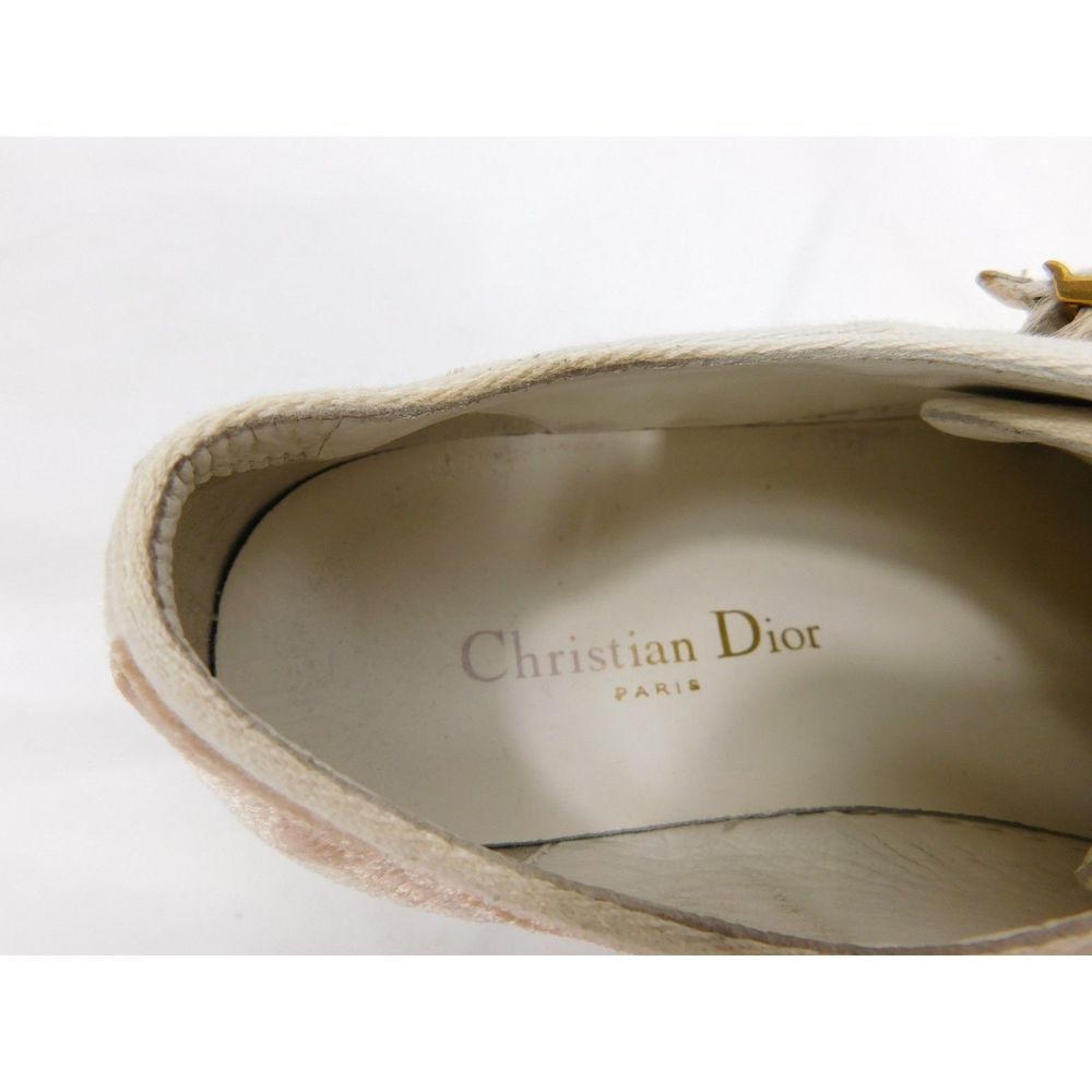 Christian Dior Peach Velvet Low Top Sneakers Walk 'N' Dior 38 - Picture 14 of 14